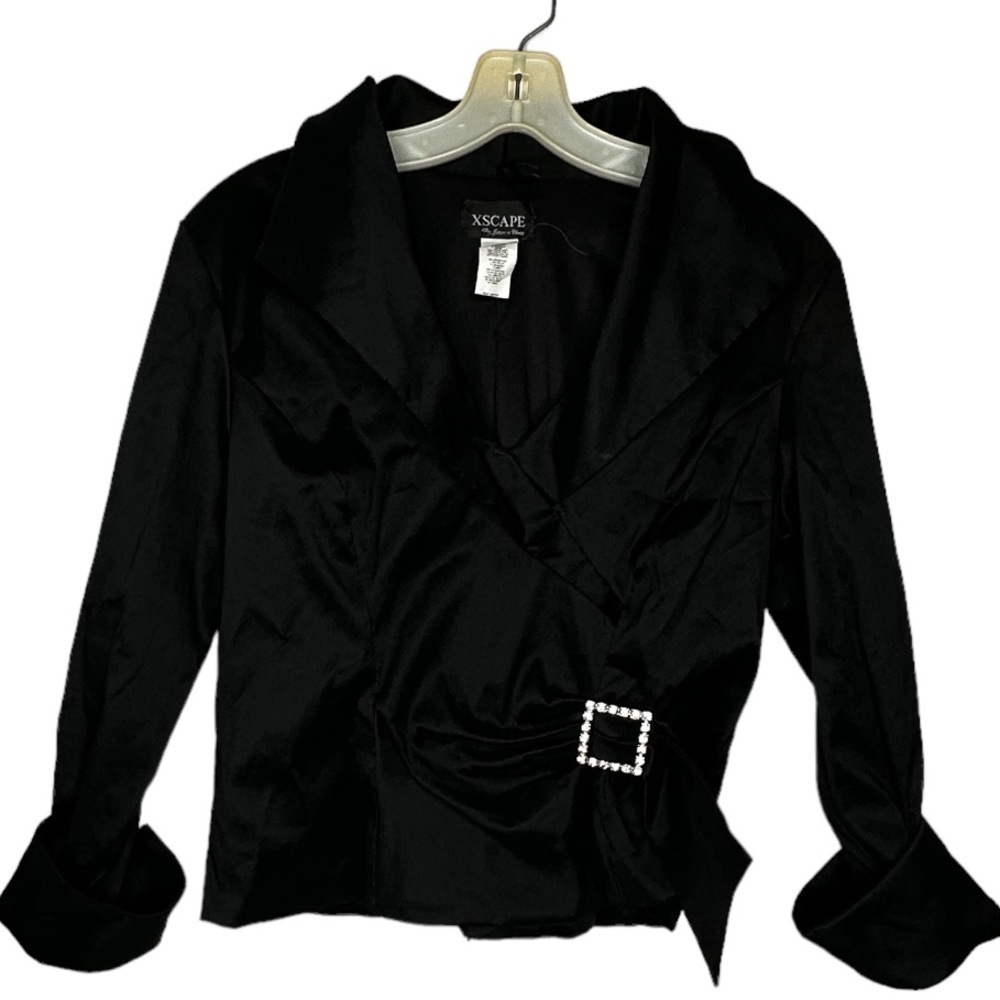 XScape by‎ Joanna Chen Black Formal Top